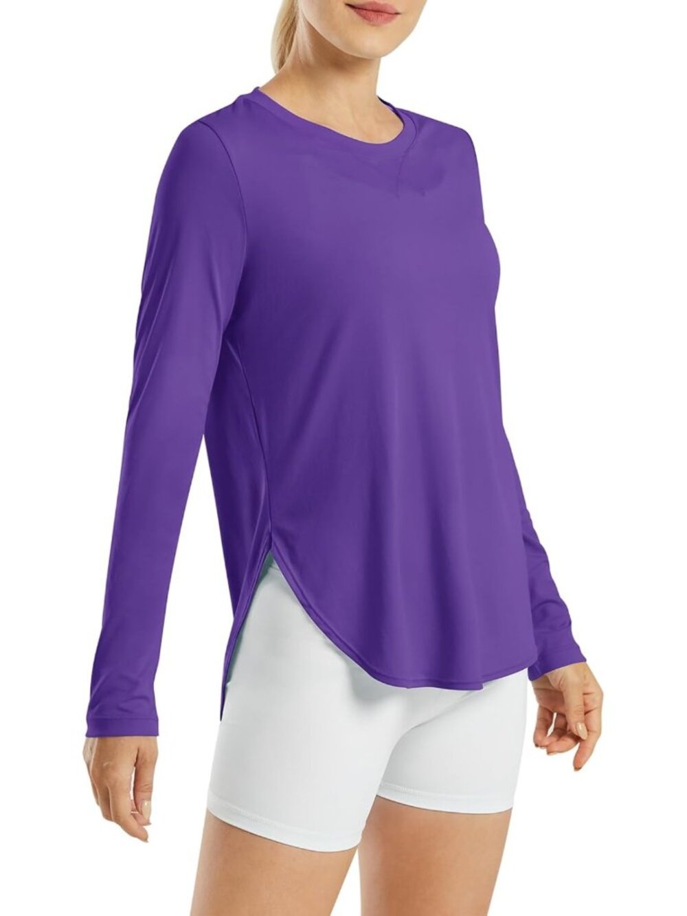 Lightweight UPF 50+ UV Protection Long Sleeve Workout Tops for Women